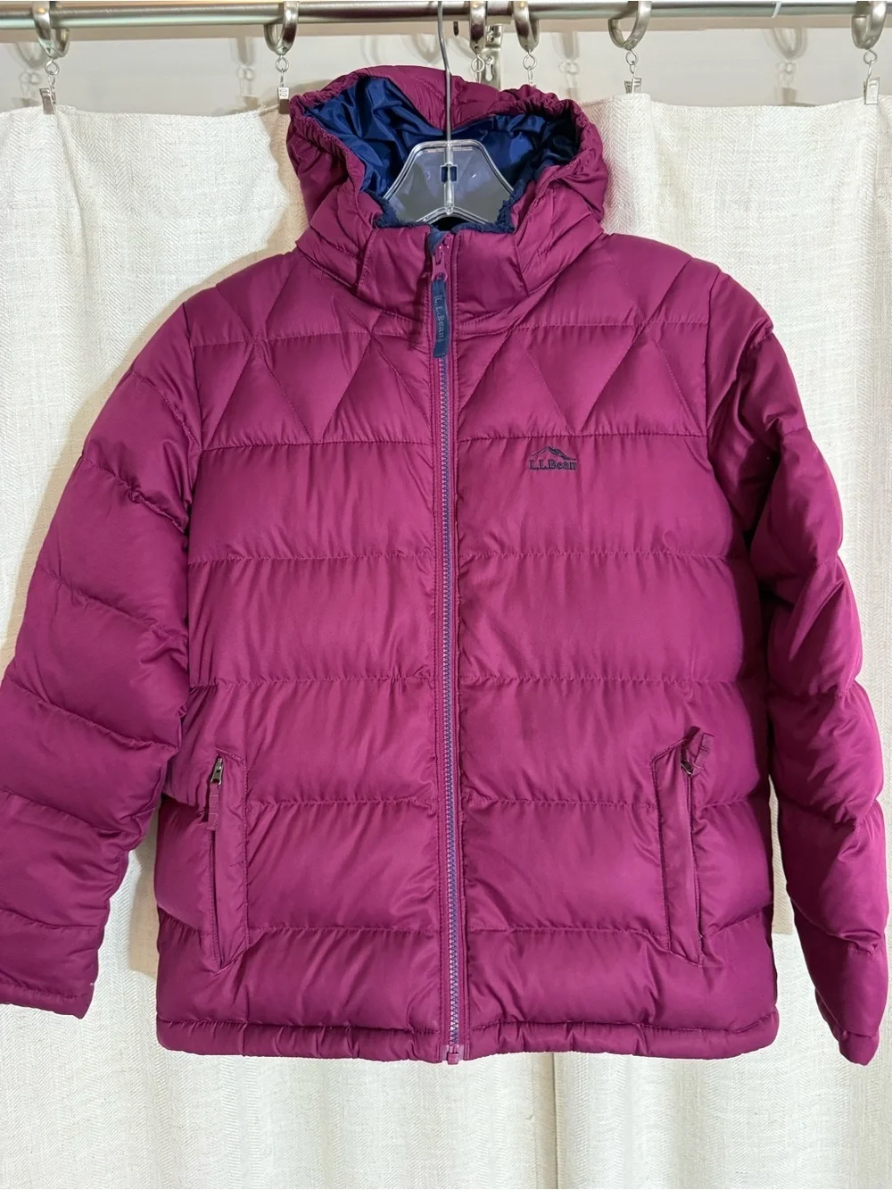 LL Bean Kids' Insulated Hooded Jacket - Berry